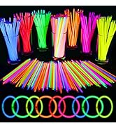 Mega-L Glow Sticks Party Supplies, Glow in the Dark Party Favors, 100 Pcs 8" Ultra Bright Glow Ne...