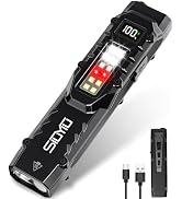 Siuyiu 1500 Lumens EDC Flashlight, LED Small Flashlight Ultra-Slim Flat Shape Type-C Rechargeable...