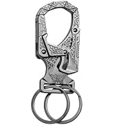 Ahiller Carabiner Clip Double-Lock Design,Zinc Alloy Heavy Duty Multitool Keychain for Outdoor Ca...