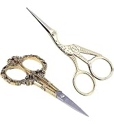 BIHRTC Gold Vintage Plum Blossom Scissors and Classic Crane Design Sewing Scissors for Embroidery...
