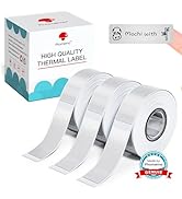 Phomermo D30 Label Maker Tape, Black on Cream White with Glitter Transparent Label Sticker Therma...