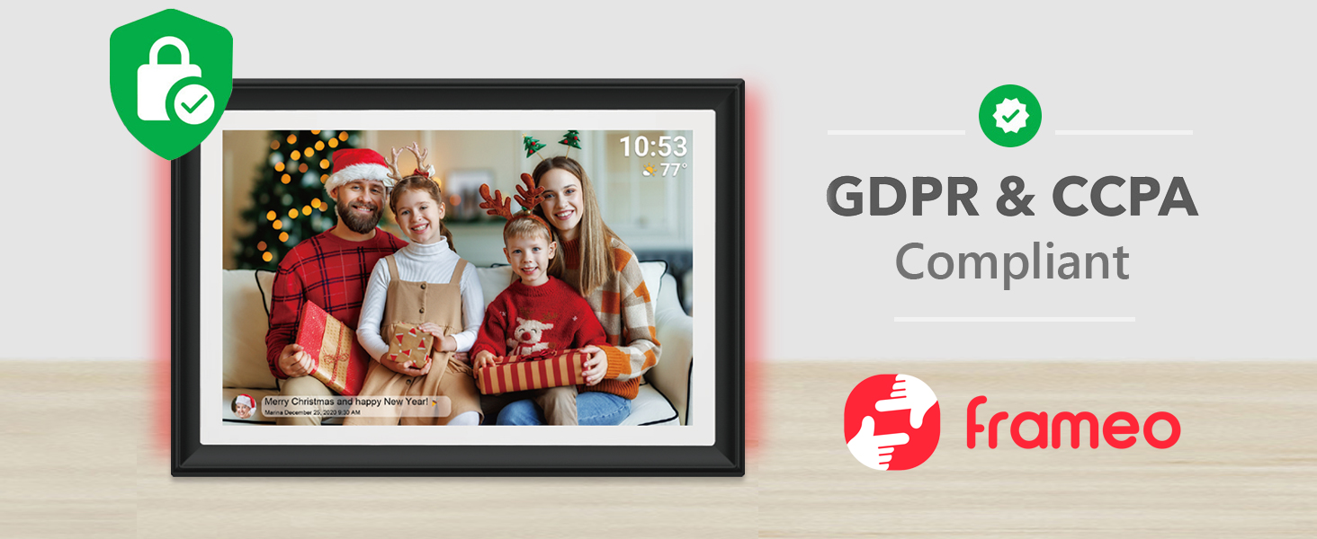 FRAMEO 10.1 Inch WiFi Digital Picture Frame Digital Photo Frame