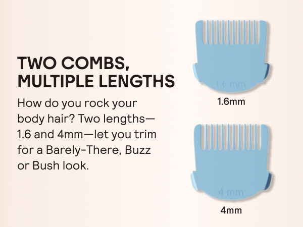 2 combs, multiple lengths: 1.6mm and 4mm