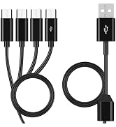 UCEC USB to Micro USB Splitter, 4 in 1 Charging Cable for Multiple Devices,2.0 Type A Male to 4 U...