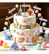 Nlicrst 42Pcs Cat Birthday Party Decorations Kit, Mini Cat Figurines Hat Skirt Gift Boxes Balloon...