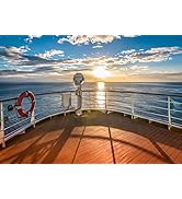 BELECO Cruise Ship Backdrop Fabric 7x5ft Cruise Ship Deck Party Backdrop Cruise Theme Decorations...