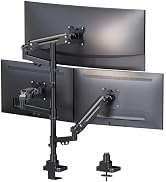 Triple Monitor Mount for up to 35-inch Screens – Heavy Duty Ultrawide Stand with Fully Adjustable...