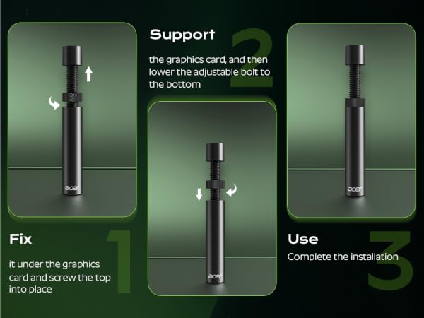 how to set up anti sag gpu stand