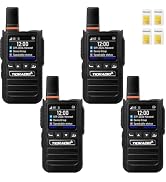 TIDRADIO TD-G19 Rapid Unlimited Range 4G LTE PoC Radios, Walkie Talkies Long Range 4 Pack with SI...