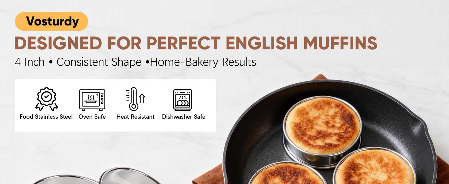 English Muffin Rings 4 Inch