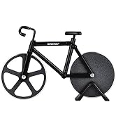 Ninonly Bicycle Pizza Cutter,Non-stick Bike Pizza Slicer, Dual Stainless Steel Cutting Wheels bes...