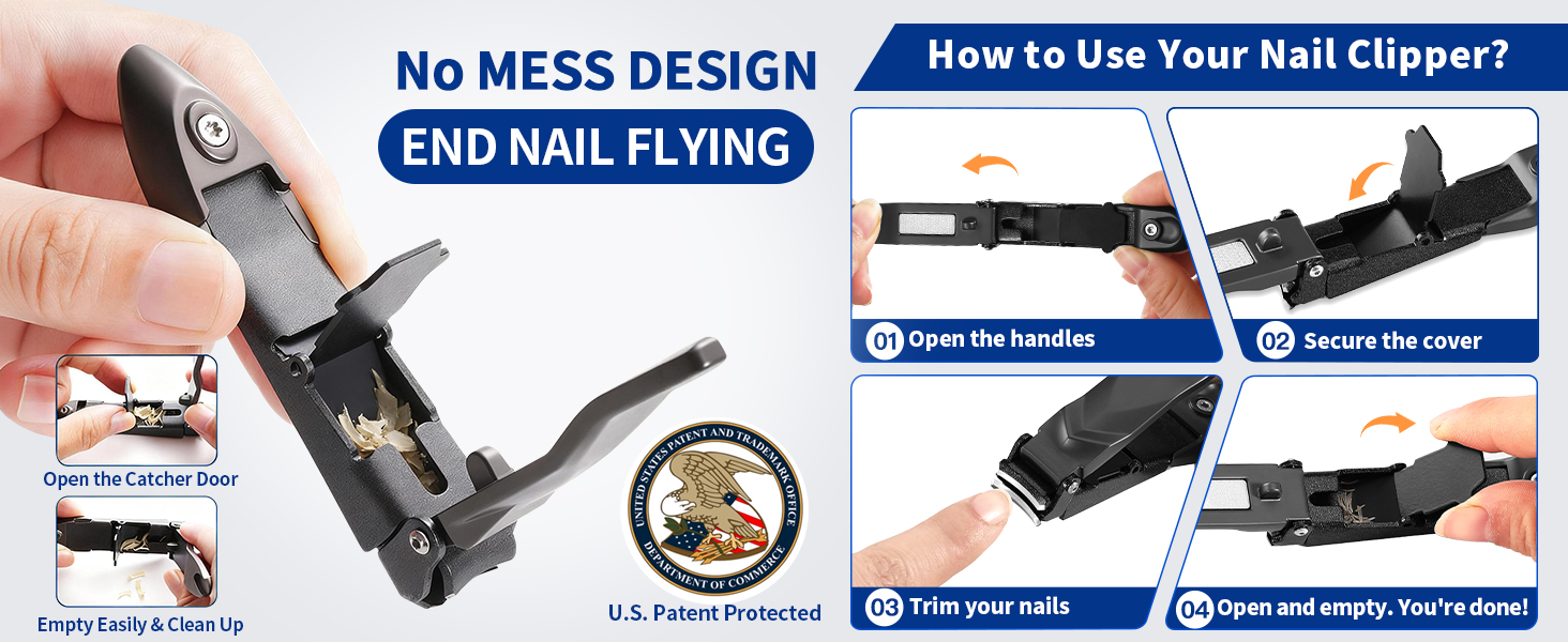 No mess nail clipper