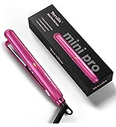 Terviiix Mini Flat Iron Adjustable Temperature, Travel-Size Mini Hair Straightener, Small Flat Ir...