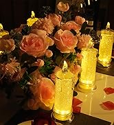 HAIDOLIANG 4PCS White LED Candles (D:2.5" x H:7"),LED Flameless Pillar Candles,Battery Operated F...