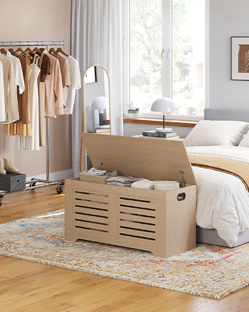100cmnatural color storage shoe bench for bedroom end of bed
