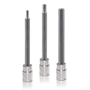 torx extra long socket set chrome vanadium steel ratchet wrench inch drive