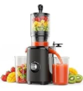 DUMOS Slow Masticating Juicer Machines, Cold Press Juicer with 4.25" Wide Feed Chute, High Juice ...