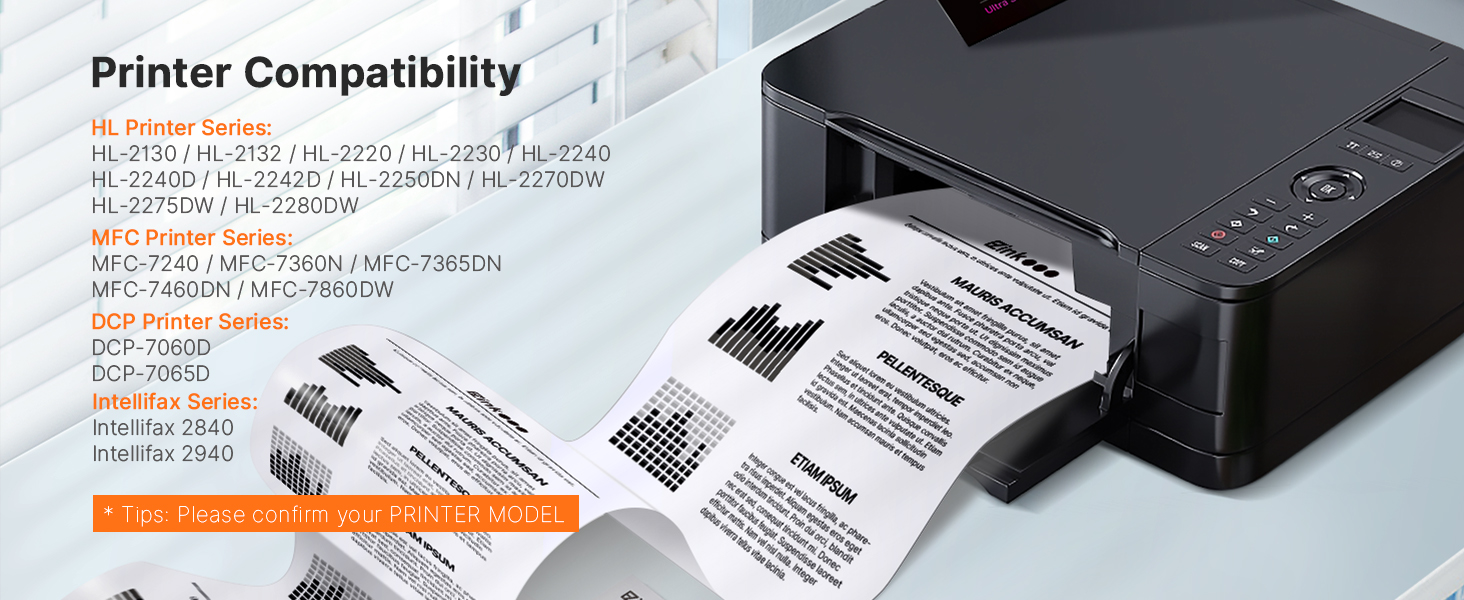 tn450 toner cartridge for brother printer