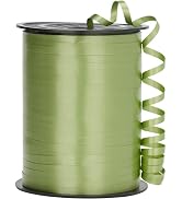 OMISELIO Green Curling Ribbon - 500 Yard Sage Green, Ideal for Gift Wrapping, Balloons, and Speci...