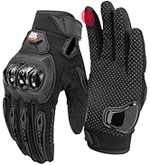 KEMIMOTO Motorcycle Gloves for Men/Women, Touchscreen Dirt Bike Gloves with Shell, Anti-Slip for ...