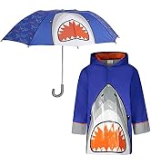 Kids Umbrella & Raincoat for Girls and Boys Set - Toddler Umbrella for Kids - Rain Coats for Boys...