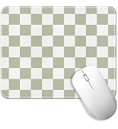 Green Checkered Mouse Pad Cute Mouse Pads Laptop Computer Mouse Mat | Kawaii Aesthetic Gaming Wir...