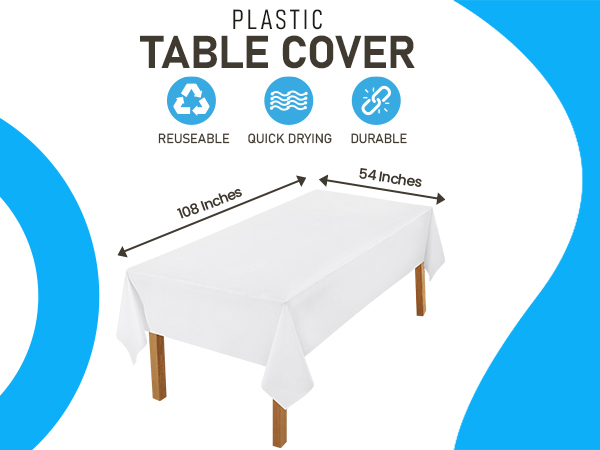 table cloth, table cloth rectangle table, white tablecloth