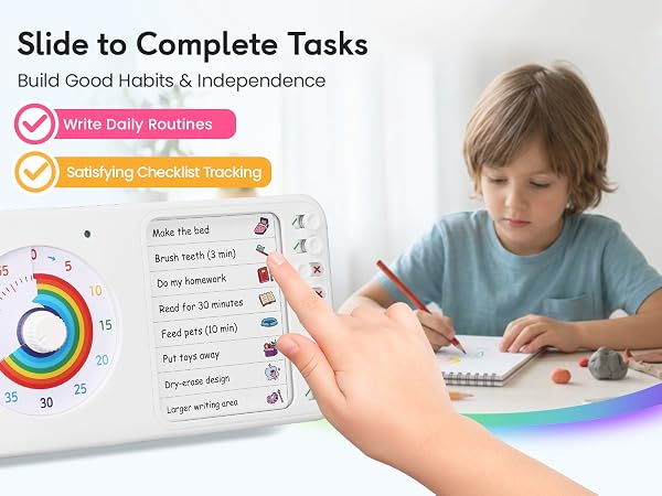2 in 1 visual timer task board adhd autism dry erase chore chart visual schedule kids adults