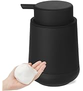 GAHEFY Black Foam Hand Soap Dispenser with Silicone Boot for bathroom,Refillable Foaming Dish soa...
