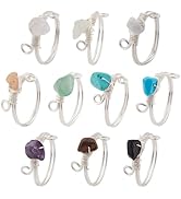 HOBBIESAY Crystal Adjustable Wire Wrapped Ring
