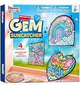 Klever Kits 4PCS Window Art Suncatcher Kits, Fun Gem Painting Kits, Diamond Art and Crafts for Bo...