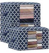 WISELIFE Storage Bags, Large Blanket Clothes Organization and Storage Containers for Bedding, Com...
