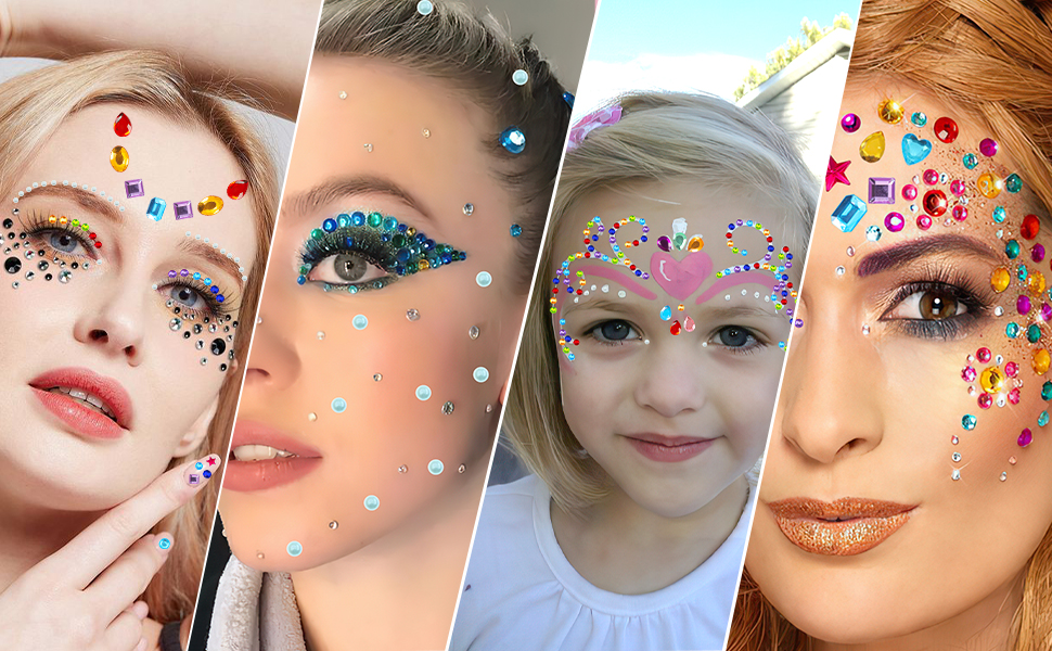 face gems stick on