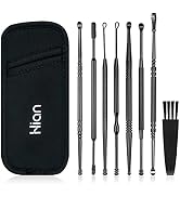 8 Pcs Ear Wax Removal Kit,Professional Double-Headed Ear Pick Earwax Removal Tools,316L Stainless...