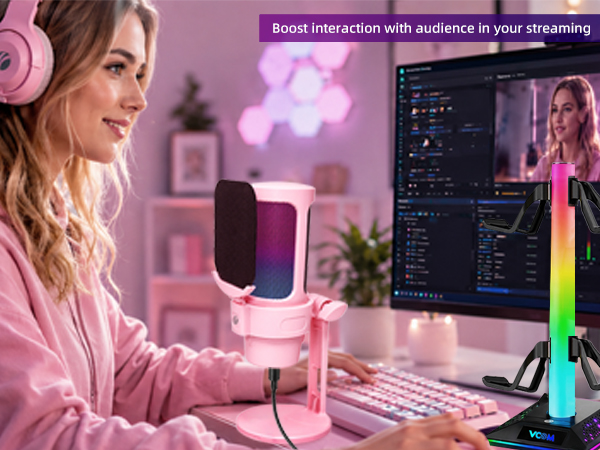 Gaming Microphone Pink