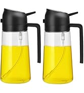 Oil Sprayer for Cooking 16oz,2 in 1 Olive Oil Dispenser and Oil Sprayer - 470ml Olive Bottle Spra...