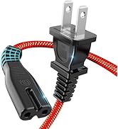 Power Cord, 6.6Ft/2m Standard AC Power Cable 7A 125V TV Power Cord 2 Prong Compatible for Samsung...