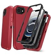 TOPAUX for iPhone 16e Case Heavy Duty Full Body Drop Protection Multi-Layer Impact Resistant Flex...