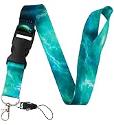 juanooo Breakaway Green Galaxy Badge Lanyard for Keys & ID Holder Cool Key Lanyard for ID Badges ...