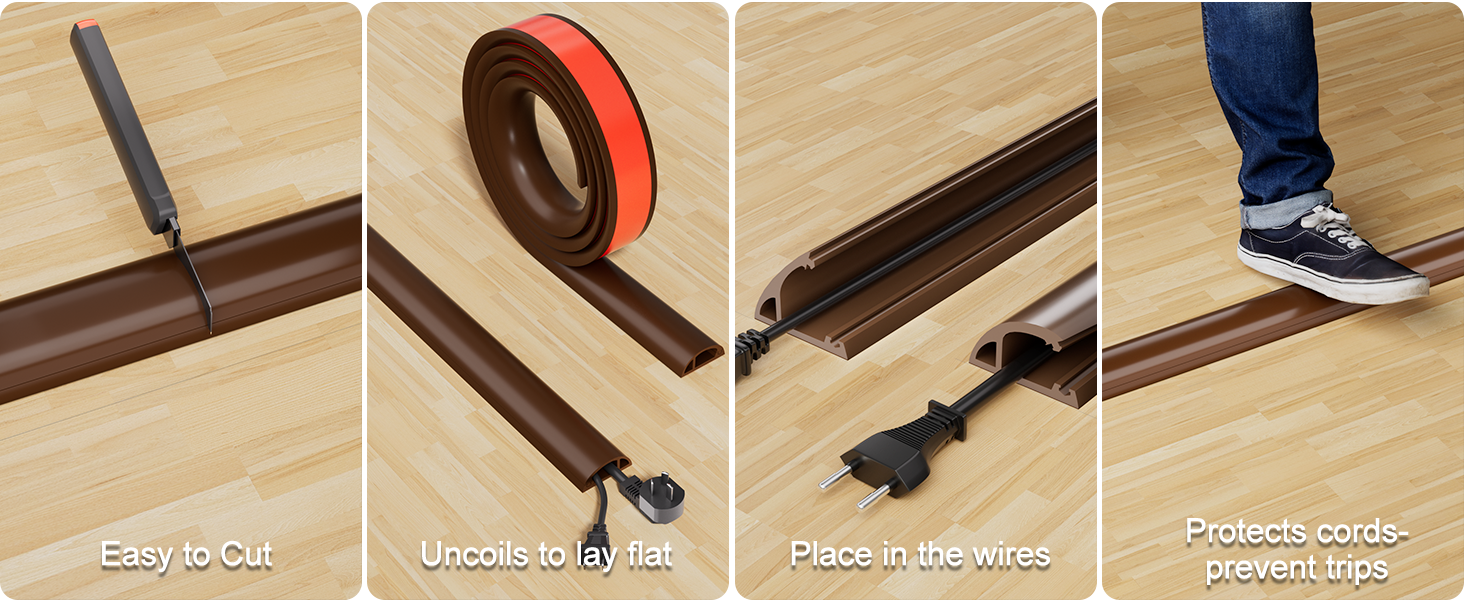 Floor Cord Cover Cable Protector