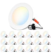 ANWIO LED Recessed Light 4inch w/E26 ConversionKit, Retrofit Light Color Temperture Select 27/30/...