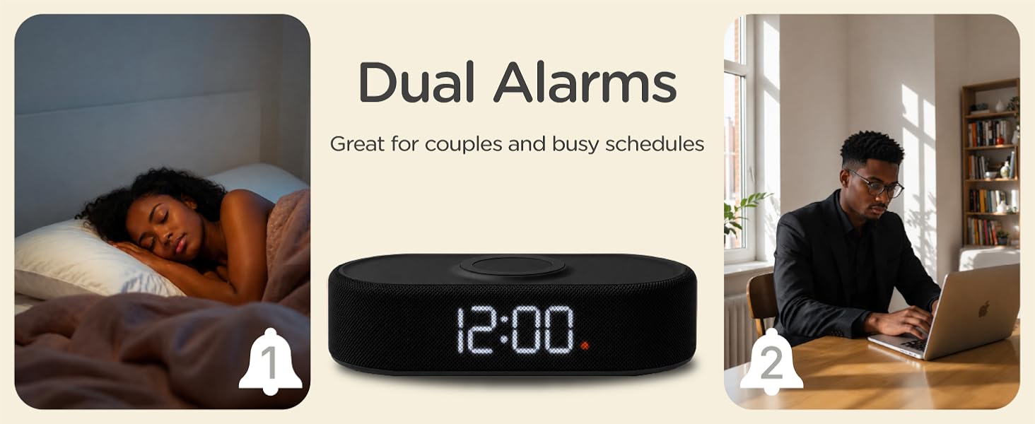 Dual alarm clcok
