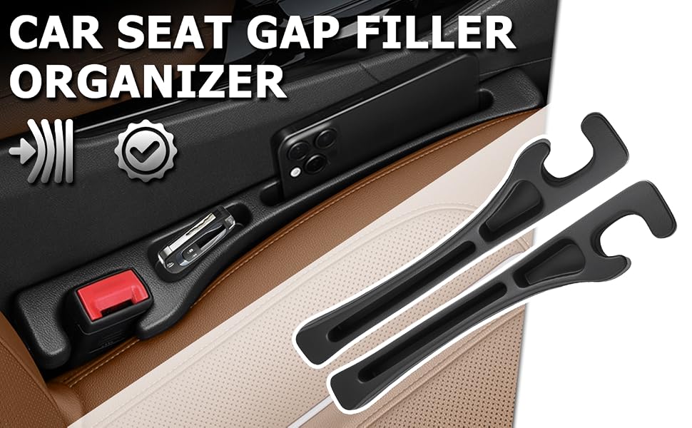 2PCS Car Seat Gap Filler Organizer