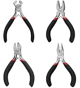WISEUP 4.5-inch Mini Pliers Set For Jewelry Making Tools Including Needle Nose Pliers,Wire Cutter...