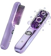 Go Brush Pro 2026 Cordless Hair Straightening Brush, 30s Fast Heat Mini Travel Straightener with ...