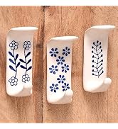Indian Shelf 3 Hooks, 6 Strip Boho Decorative Adhesive Sticky Hooks for Wall Shower Loofah Holder...