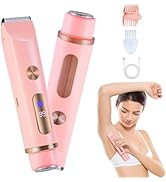 Nawedaa Bikini Trimmer for Women, Cordless& Painless& Waterproof Dual Head Shaver for Women Priva...