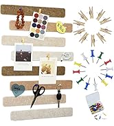 YOUDEFUL 8Pcs Bulletin Board Strips, Camel-Brown Felt Pin Board Bar Strips with 50 Pushpins, Self...
