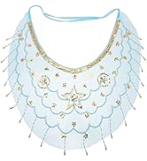 TENDYCOCO Veil Party Mask Costume Cosplay Decor Clothing Sequin Trim Tribal Masquerade Veil Masqu...