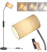 Ldeco Black Floor Lamp for Living Room with Remote,Dimmable Floor Lamp with Remote Control 9W LED...